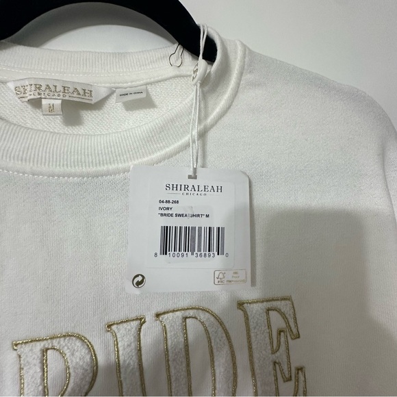 Shiraleah NWT Bride Long Sleeve Ivory Sweatshirt Size M - Picture 5 of 7